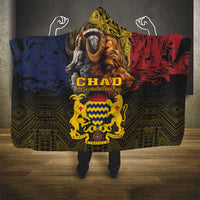 Chad Independence Day 1960 Hooded Blanket Tchad Goat and Lion African Pattern
