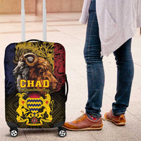 Chad Independence Day 1960 Luggage Cover Tchad Goat and Lion African Pattern - Wonder Print Shop