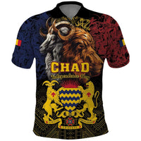 Chad Independence Day 1960 Polo Shirt Tchad Goat and Lion African Pattern - Wonder Print Shop