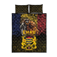 Chad Independence Day 1960 Quilt Bed Set Tchad Goat and Lion African Pattern - Wonder Print Shop
