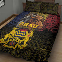 Chad Independence Day 1960 Quilt Bed Set Tchad Goat and Lion African Pattern - Wonder Print Shop