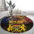 Chad Independence Day 1960 Round Carpet Tchad Goat and Lion African Pattern