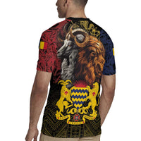 Chad Independence Day 1960 Rugby Jersey Tchad Goat and Lion African Pattern - Wonder Print Shop