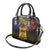 Chad Independence Day 1960 Shoulder Handbag Tchad Goat and Lion African Pattern