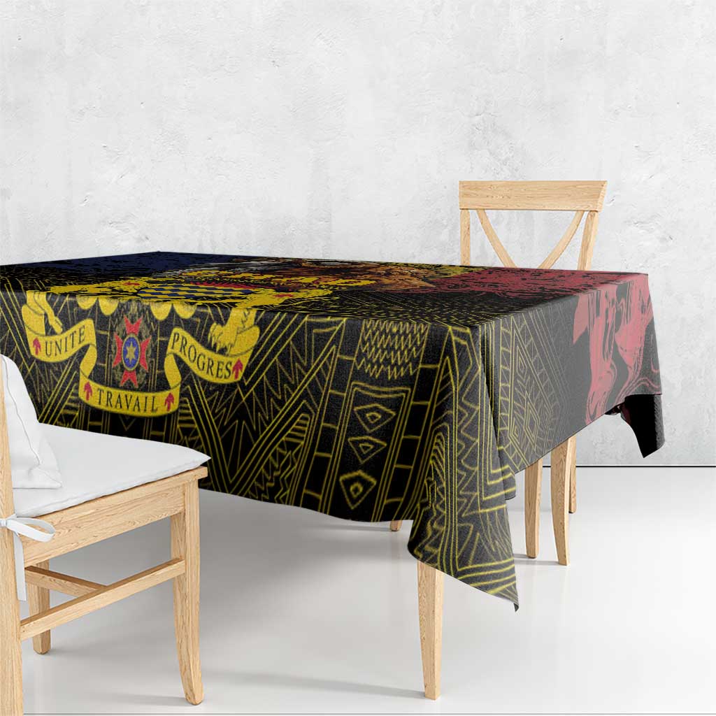 Chad Independence Day 1960 Tablecloth Tchad Goat and Lion African Pattern - Wonder Print Shop