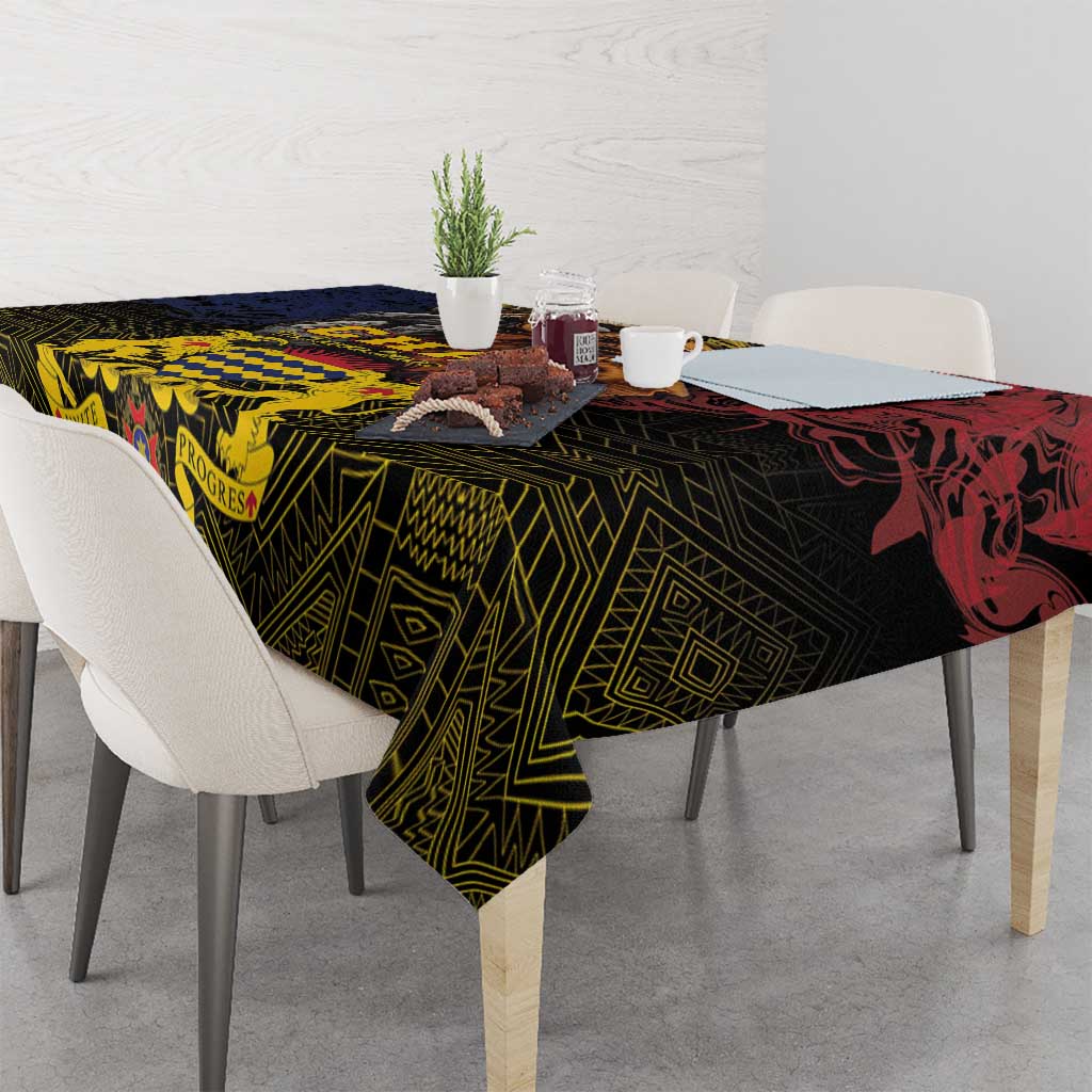 Chad Independence Day 1960 Tablecloth Tchad Goat and Lion African Pattern - Wonder Print Shop