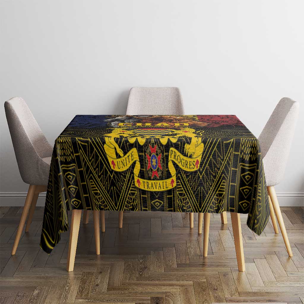 Chad Independence Day 1960 Tablecloth Tchad Goat and Lion African Pattern - Wonder Print Shop