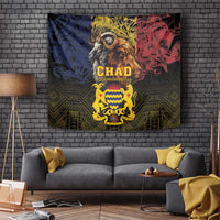 Chad Independence Day 1960 Tapestry Tchad Goat and Lion African Pattern - Wonder Print Shop