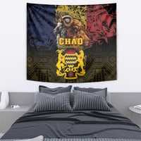 Chad Independence Day 1960 Tapestry Tchad Goat and Lion African Pattern - Wonder Print Shop