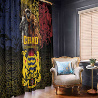 Chad Independence Day 1960 Window Curtain Tchad Goat and Lion African Pattern - Wonder Print Shop