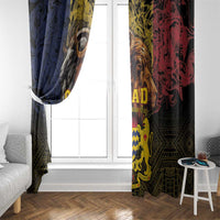 Chad Independence Day 1960 Window Curtain Tchad Goat and Lion African Pattern - Wonder Print Shop