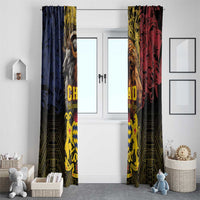 Chad Independence Day 1960 Window Curtain Tchad Goat and Lion African Pattern - Wonder Print Shop