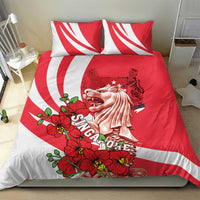 Singapore Bedding Set The Merlion With Red Orchid - Wonder Print Shop