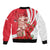 Singapore Bomber Jacket The Merlion With Red Orchid - Wonder Print Shop