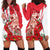 Singapore Hoodie Dress The Merlion With Red Orchid - Wonder Print Shop