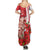 Singapore Summer Maxi Dress The Merlion With Red Orchid - Wonder Print Shop