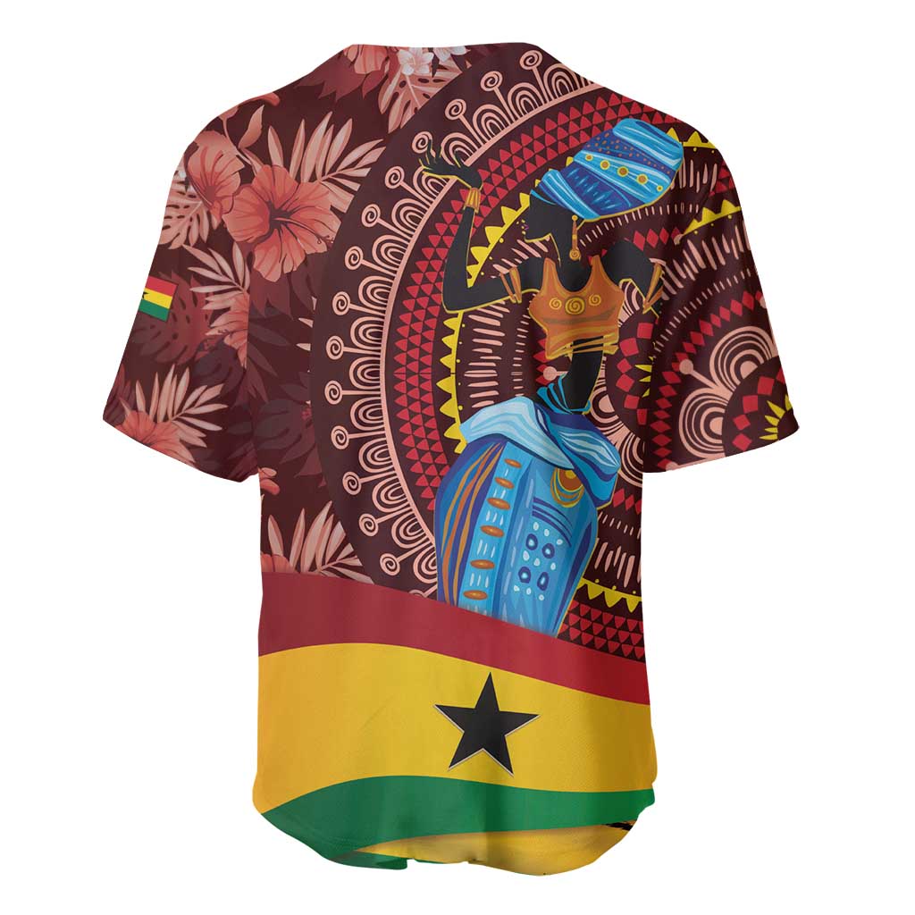 Panafest Baseball Jersey Ghana Tropical African Pattern - Wonder Print Shop