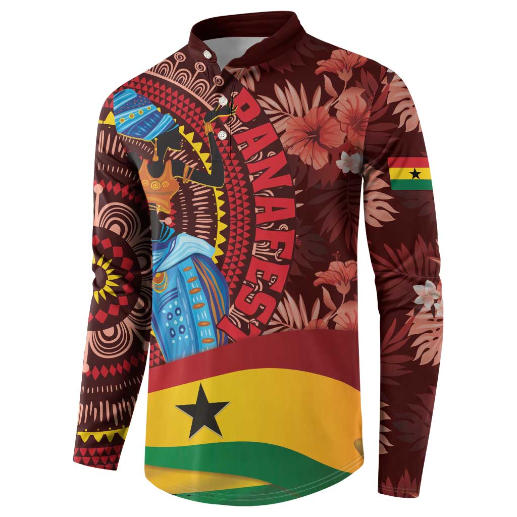 Panafest Button Sweatshirt Ghana Tropical African Pattern - Wonder Print Shop