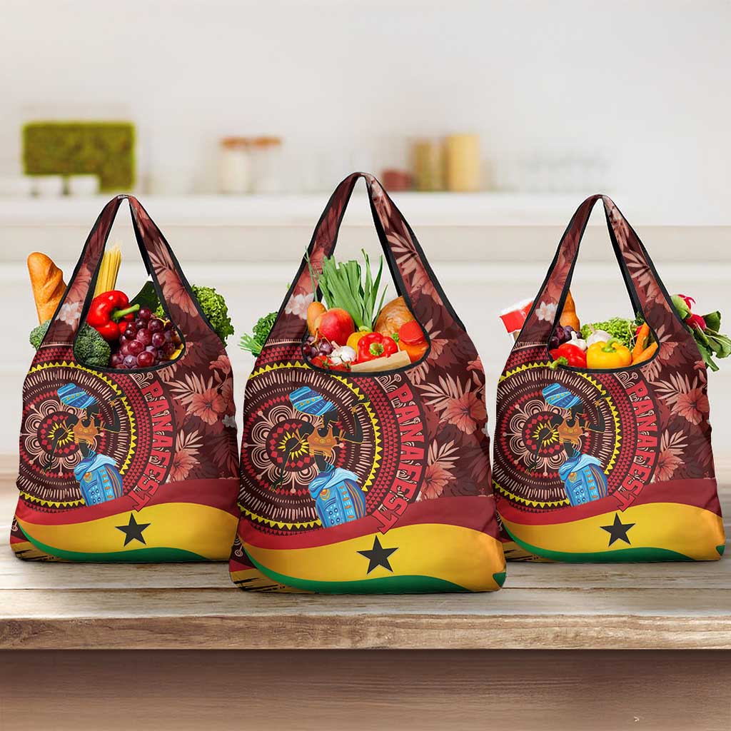Panafest Grocery Bag Ghana Tropical African Pattern