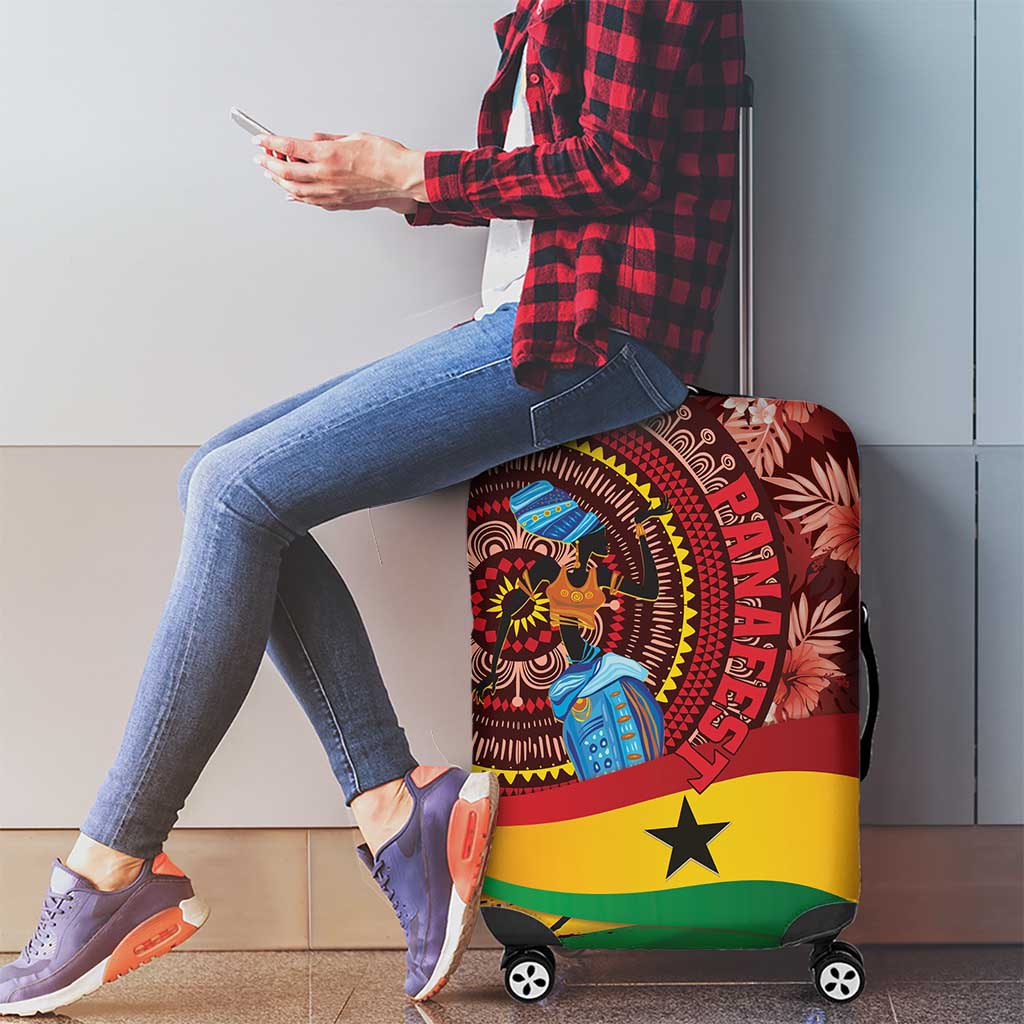 Panafest Luggage Cover Ghana Tropical African Pattern - Wonder Print Shop