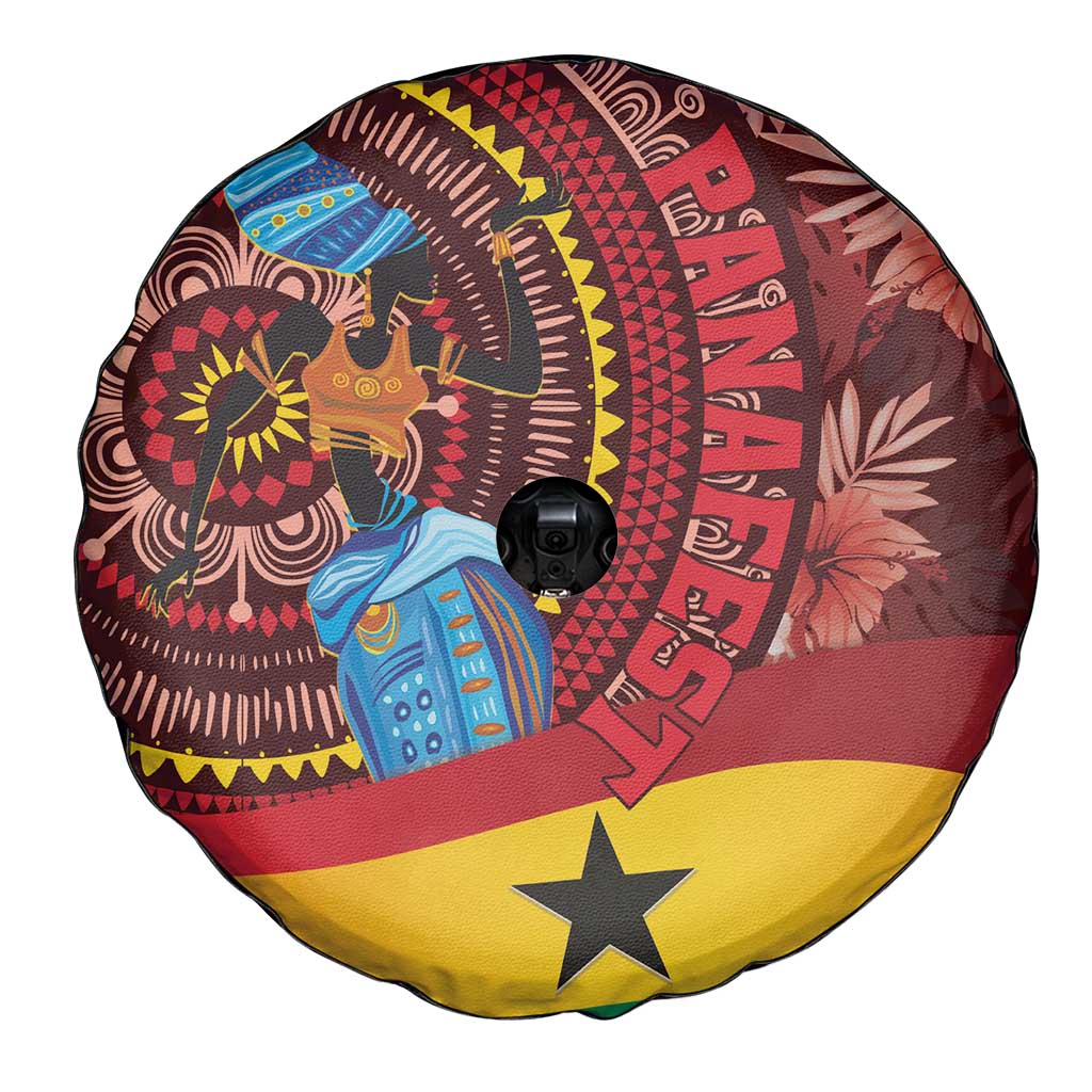 Panafest Spare Tire Cover Ghana Tropical African Pattern - Wonder Print Shop