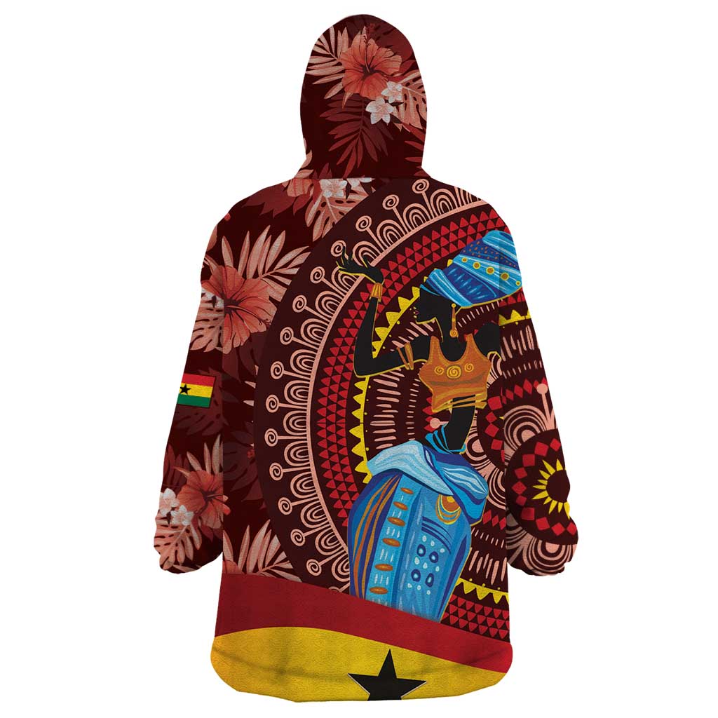 Panafest Wearable Blanket Hoodie Ghana Tropical African Pattern - Wonder Print Shop