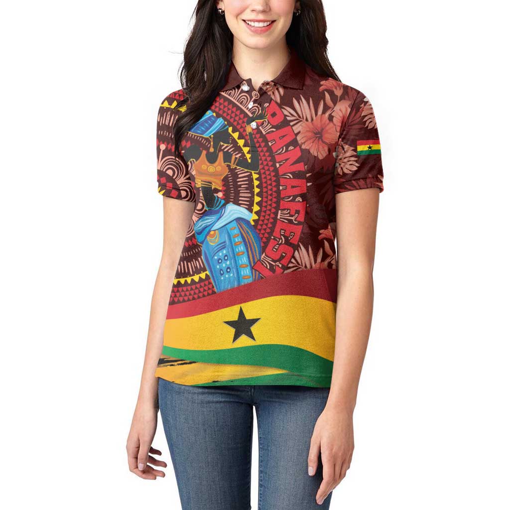 Panafest Women Polo Shirt Ghana Tropical African Pattern - Wonder Print Shop