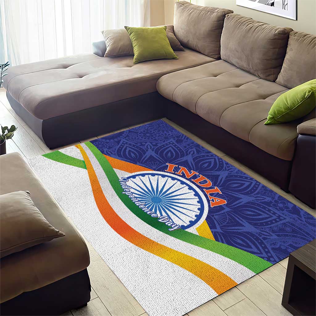 India Independence Day Area Rug Mandala Paisley Floral - Wonder Print Shop