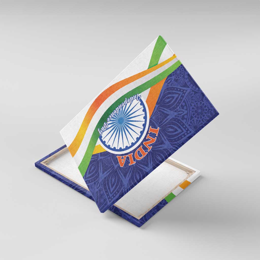 India Independence Day Canvas Wall Art Mandala Paisley Floral - Wonder Print Shop