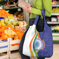 India Independence Day Grocery Bag Mandala Paisley Floral
