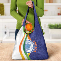 India Independence Day Grocery Bag Mandala Paisley Floral