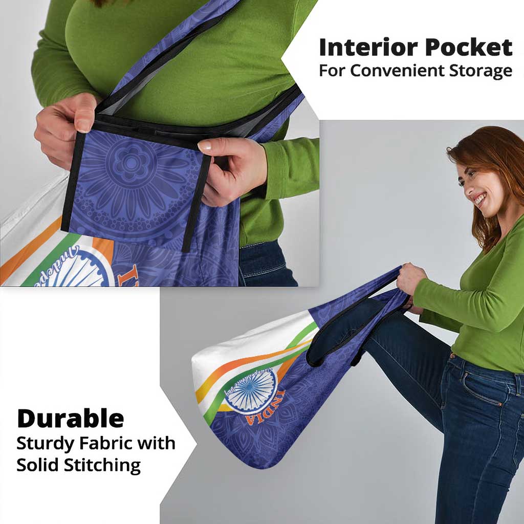 India Independence Day Grocery Bag Mandala Paisley Floral