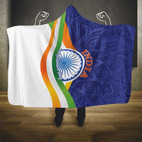 India Independence Day Hooded Blanket Mandala Paisley Floral
