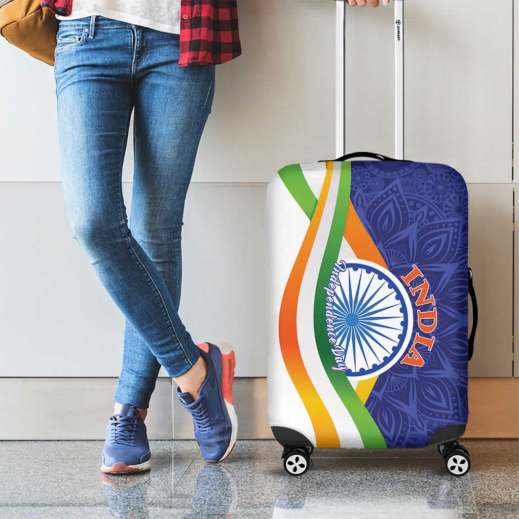 India Independence Day Luggage Cover Mandala Paisley Floral - Wonder Print Shop