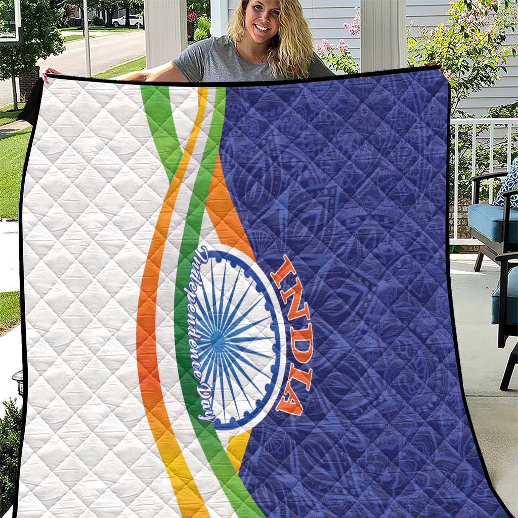 India Independence Day Quilt Mandala Paisley Floral - Wonder Print Shop