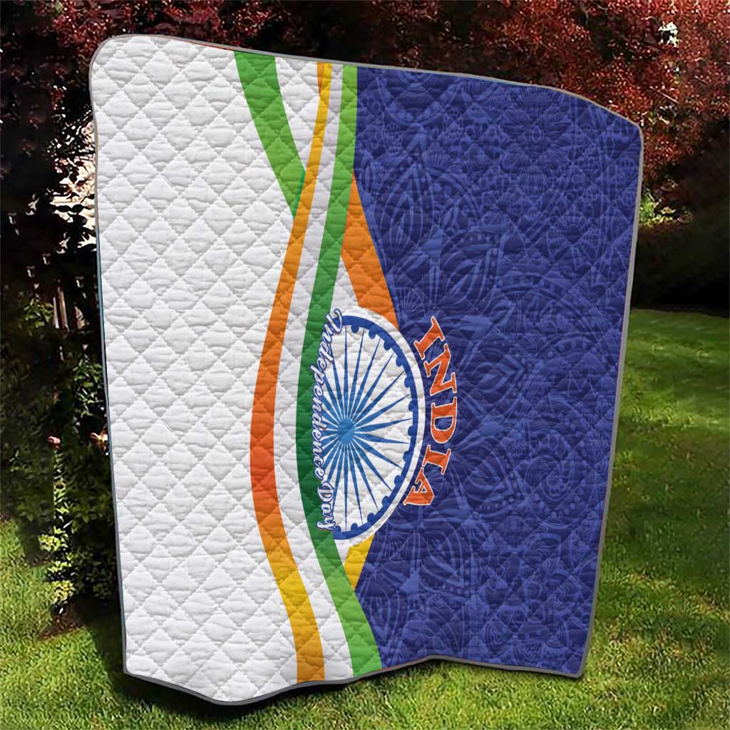India Independence Day Quilt Mandala Paisley Floral - Wonder Print Shop