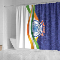 India Independence Day Shower Curtain Mandala Paisley Floral