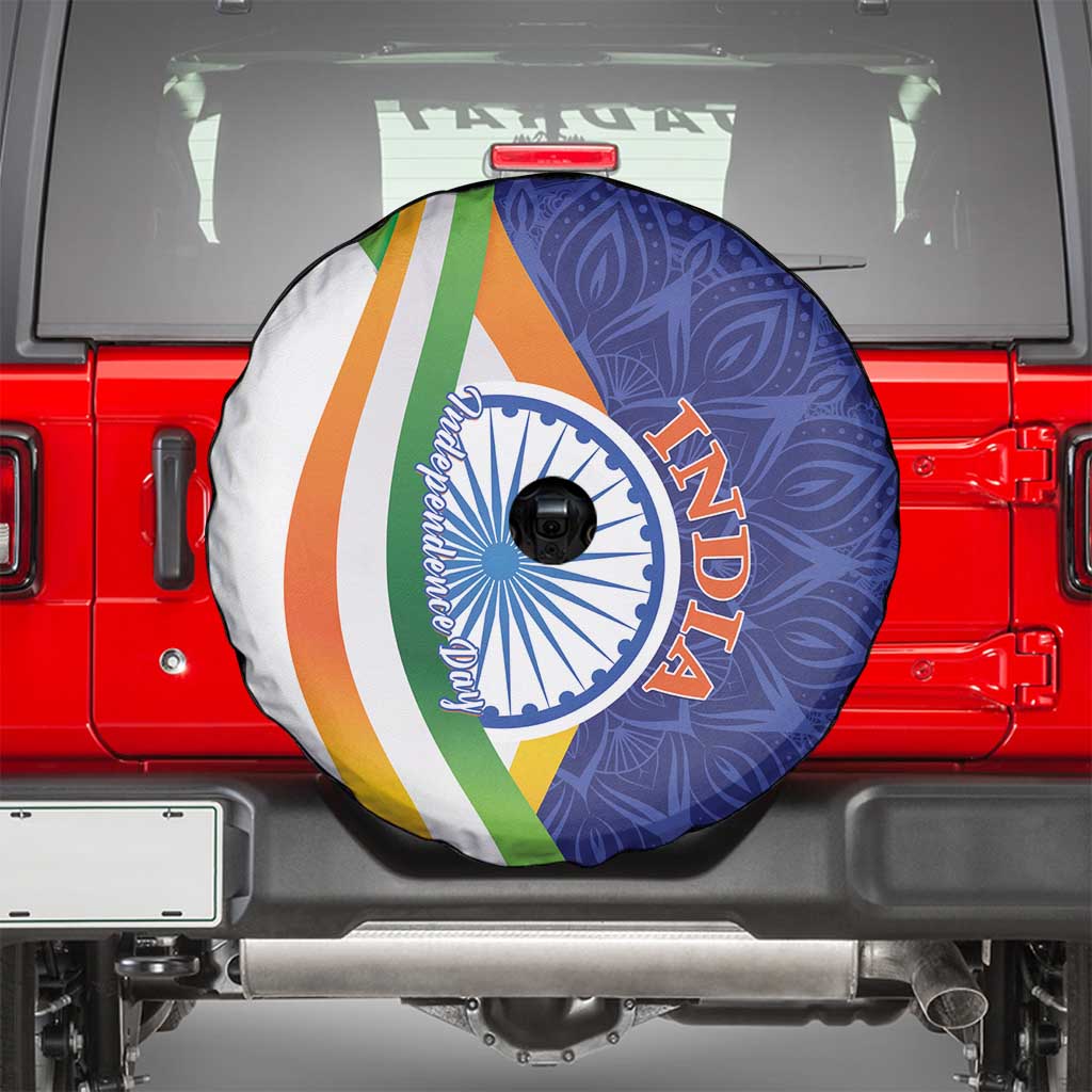 India Independence Day Spare Tire Cover Mandala Paisley Floral - Wonder Print Shop