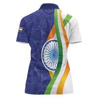 India Independence Day Women Polo Shirt Mandala Paisley Floral - Wonder Print Shop