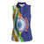India Independence Day Women Sleeveless Polo Shirt Mandala Paisley Floral - Wonder Print Shop