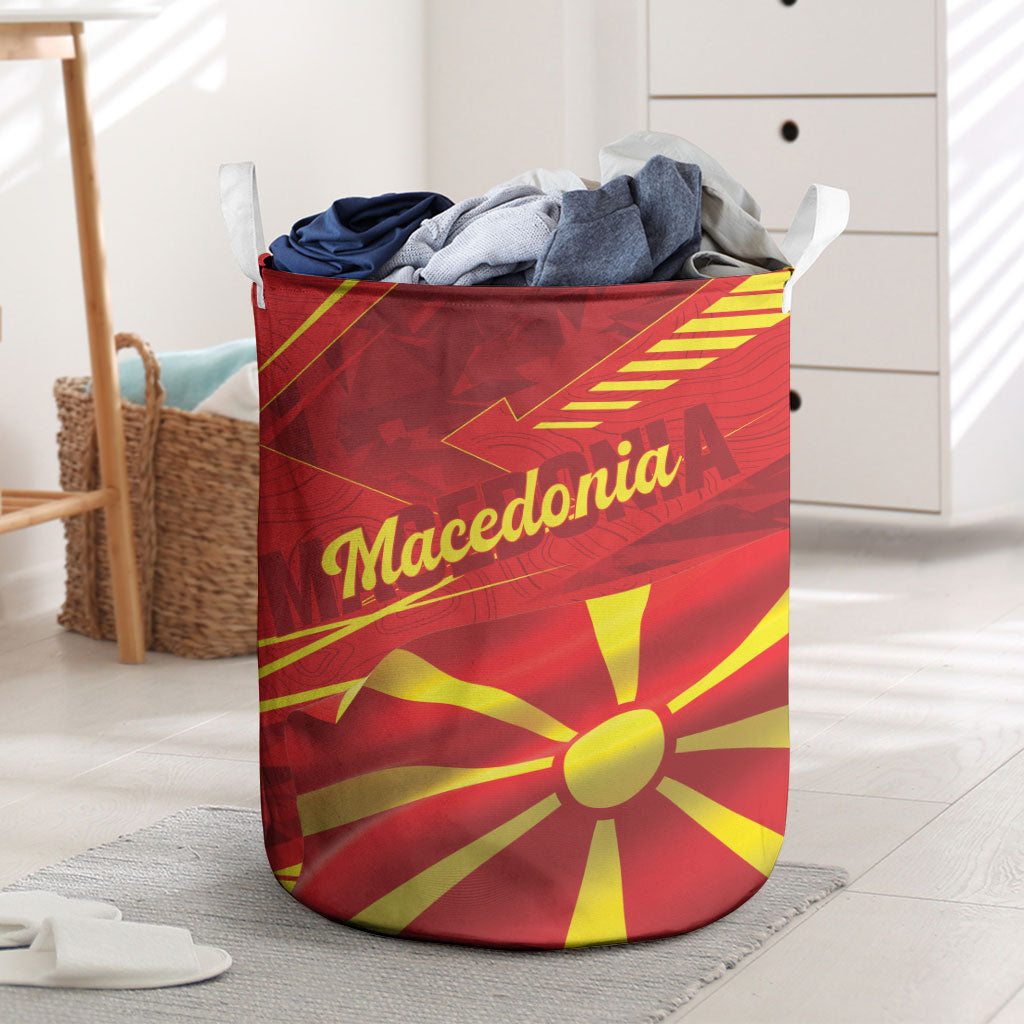 Macedonia Laundry Basket Flag Color Inspired