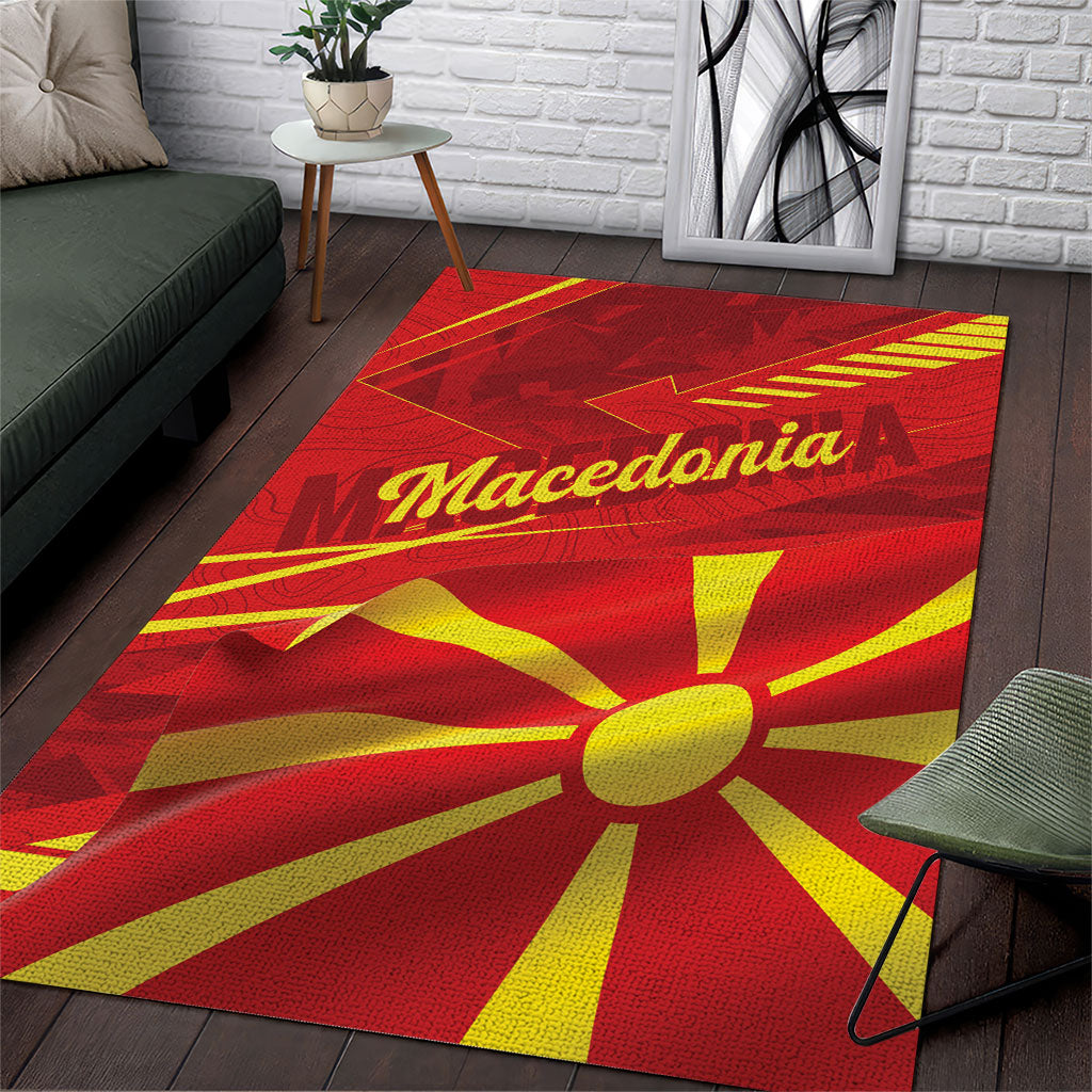 Macedonia Area Rug Flag Color Inspired