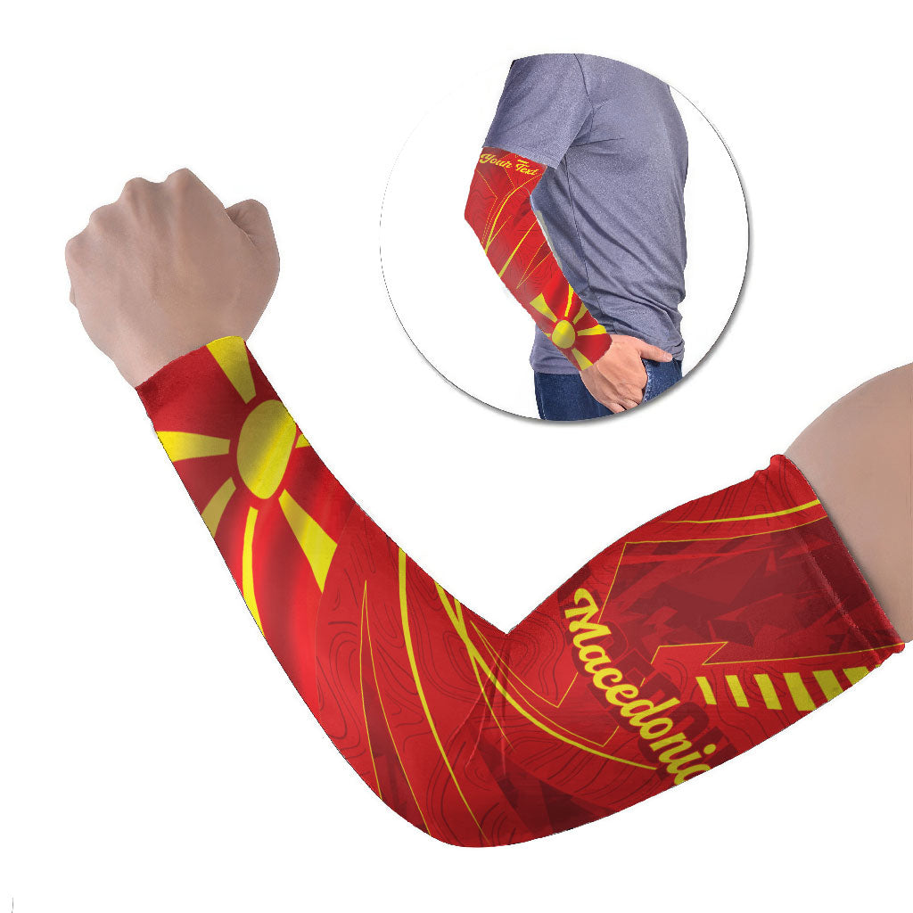 Personalised Macedonia Arm Sleeves Flag Color Inspired