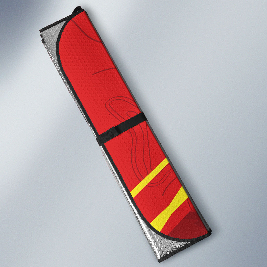 Macedonia Auto Sun Shade Flag Color Inspired