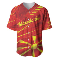 Personalised Macedonia Baseball Jersey Flag Color Inspired