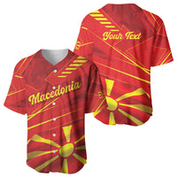 Personalised Macedonia Baseball Jersey Flag Color Inspired