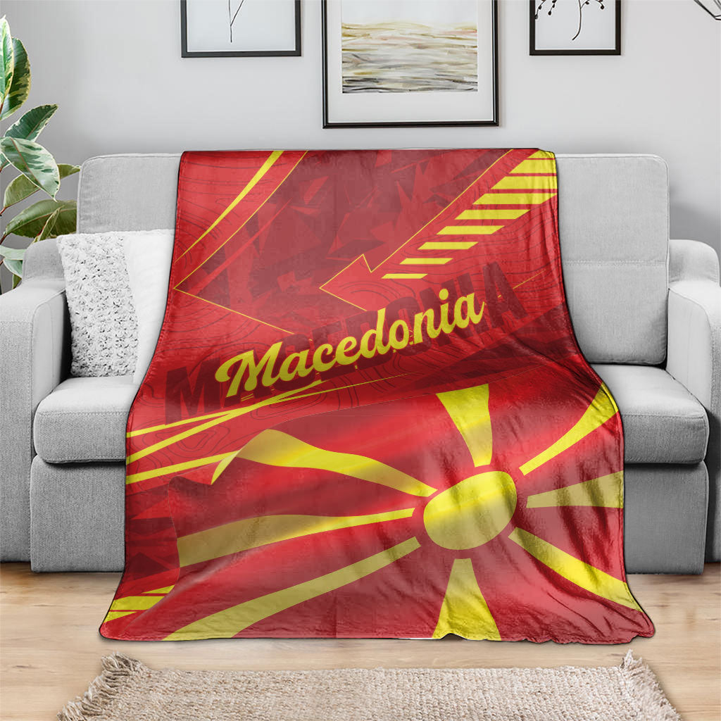 Macedonia Blanket Flag Color Inspired