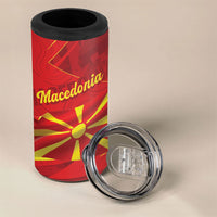 Personalised Macedonia 4 in 1 Can Cooler Tumbler Flag Color Inspired