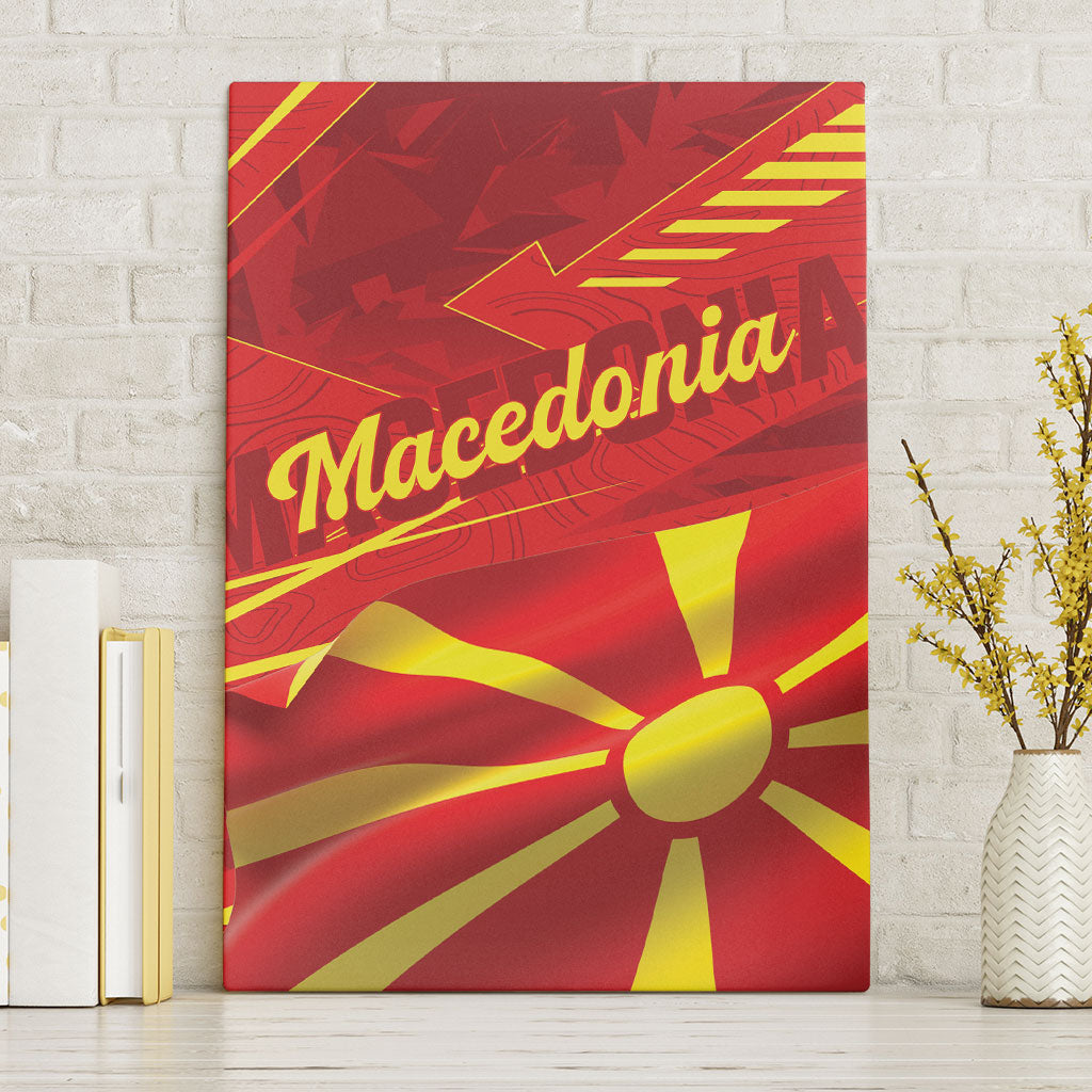 Macedonia Canvas Wall Art Flag Color Inspired
