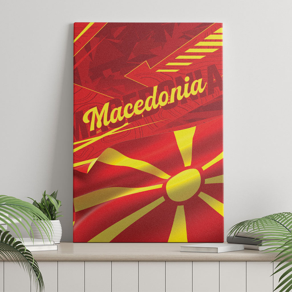 Macedonia Canvas Wall Art Flag Color Inspired